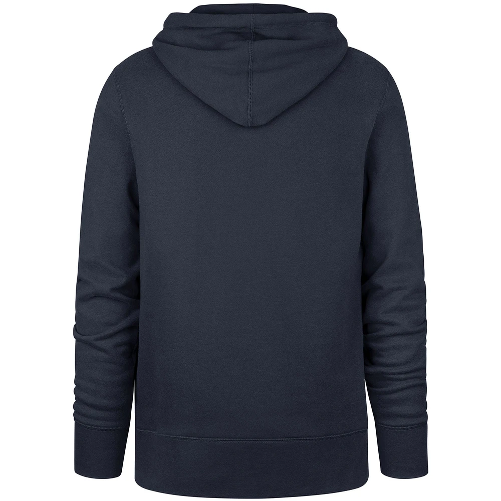 Men's '47 Navy New England Patriots Box Out Headline Pullover Hoodie