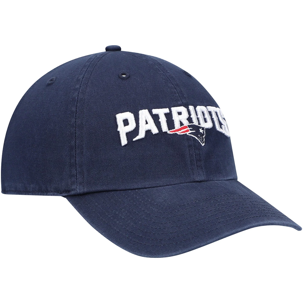 Men's '47 Navy New England Patriots Clean Up Alternate Logo Adjustable Hat