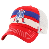 Men's '47 Red New England Patriots Throwback Clubhouse Boon Clean-Up Trucker Adjustable Hat