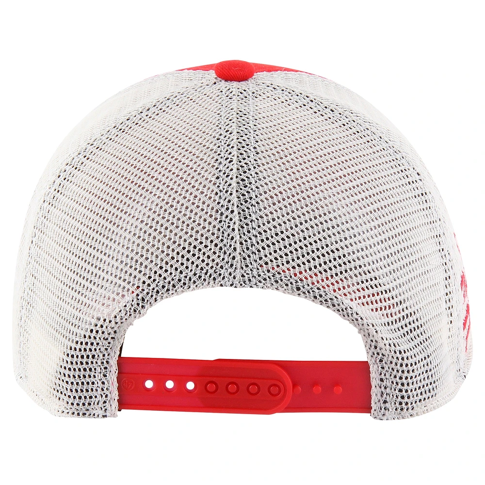 Men's '47 Red New England Patriots Throwback Clubhouse Boon Clean-Up Trucker Adjustable Hat