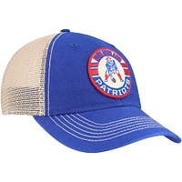 Men's '47 Royal/Natural New England Patriots Notch Trucker Clean Up Adjustable Hat