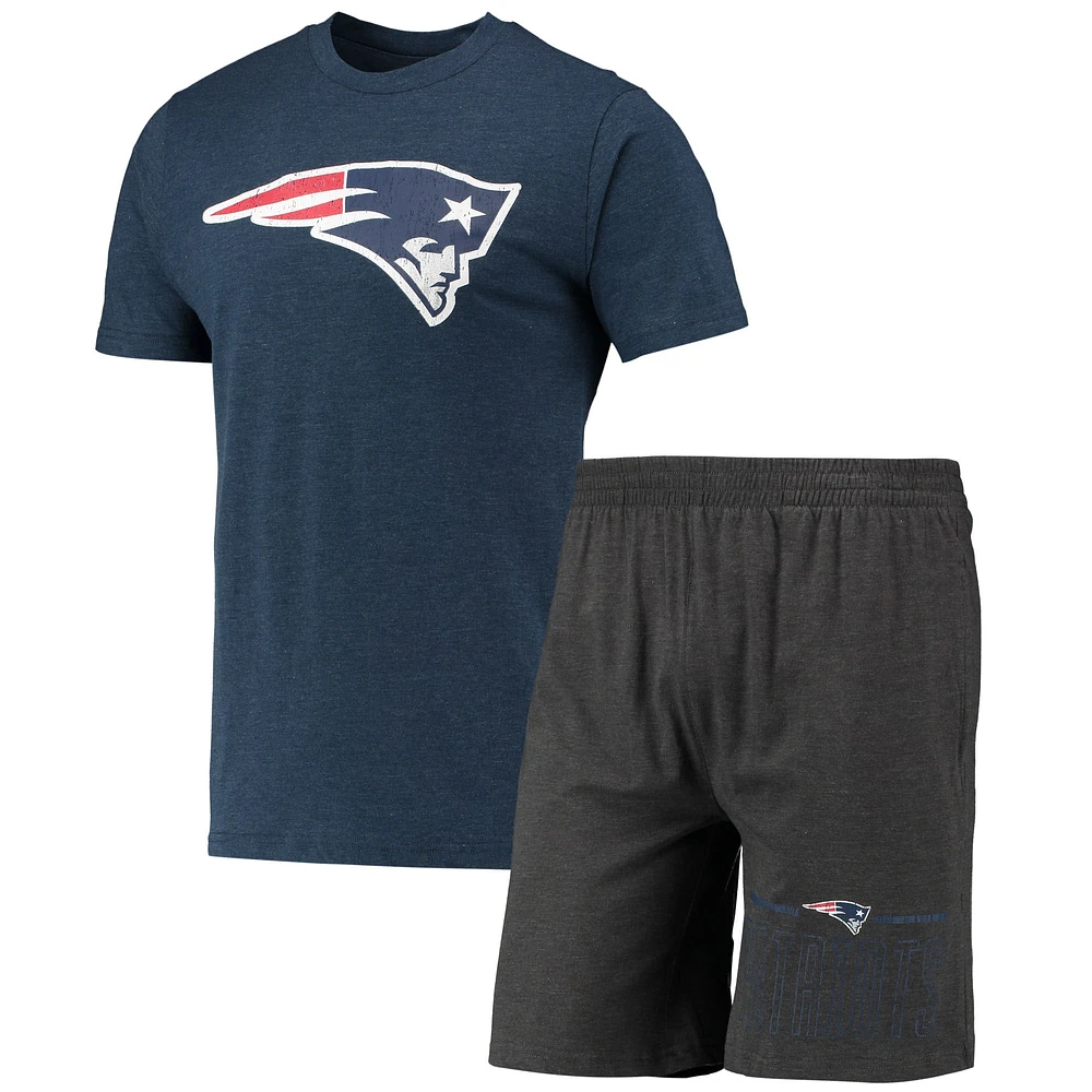Ensemble t-shirt et short Concepts Sport bleu marine/anthracite New England Patriots pour homme