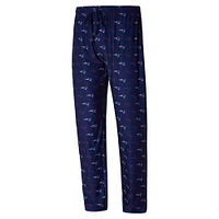 Men's Concepts Sport Navy New England Patriots Record Allover Print Knit Pants