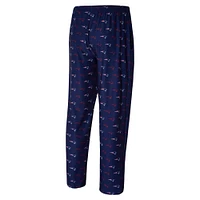 Men's Concepts Sport Navy New England Patriots Record Allover Print Knit Pants