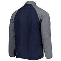 Men's Dunbrooke Navy New England Patriots Hurricane Raglan Full-Zip Windbreaker Jacket