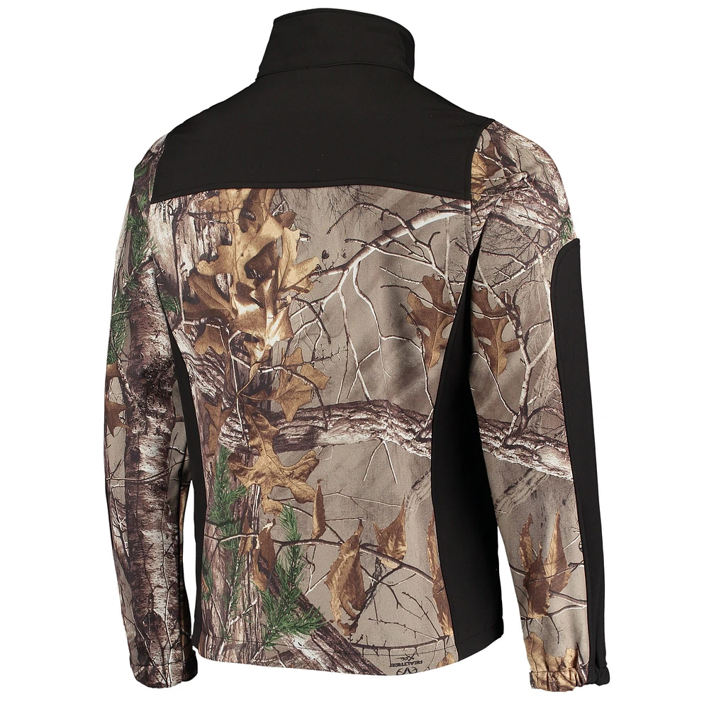 Men's Dunbrooke Realtree Camo/Black New England Patriots Circle Hunter Softshell Full-Zip Jacket