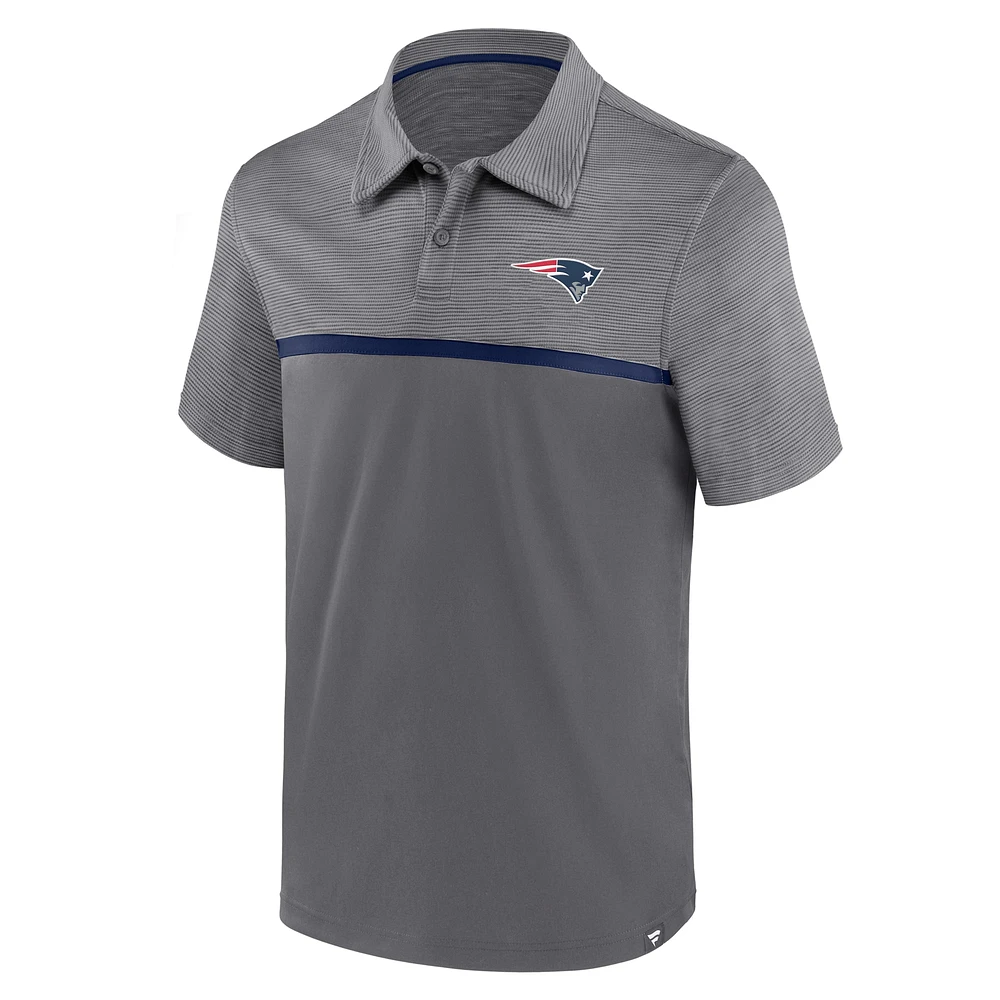Men's Fanatics Gray New England Patriots Primary Polo