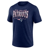 Men's Fanatics Heather Navy New England Patriots Divided Warp Tri-Blend T-Shirt