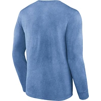 Men's Fanatics  Heather Royal New England Patriots Washed Primary Long Sleeve T-Shirt