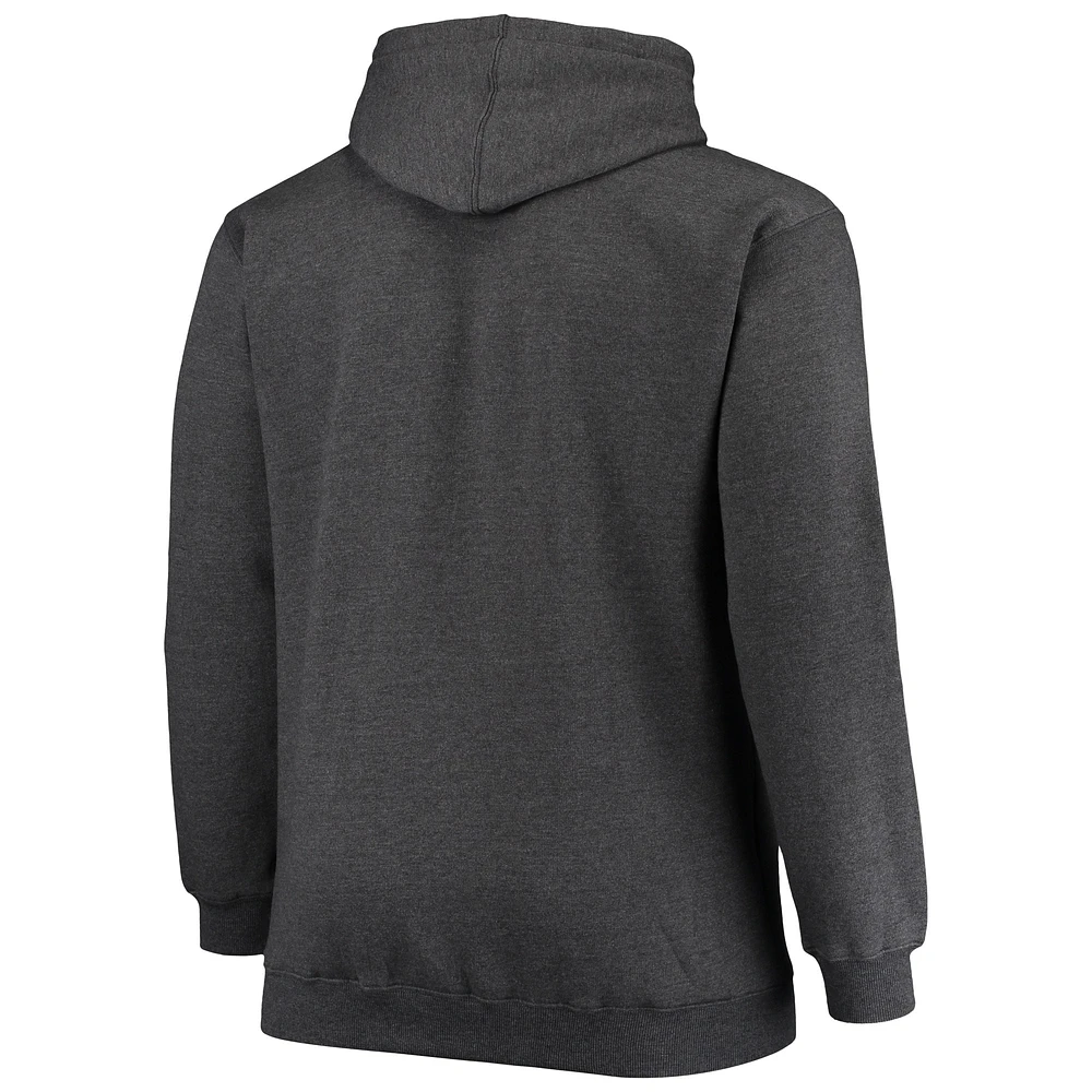 Men's Fanatics Heathered Charcoal New England Patriots Big & Tall Practice Pullover Hoodie