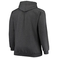 Men's Fanatics Heathered Charcoal New England Patriots Big & Tall Practice Pullover Hoodie
