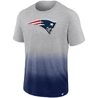 Men's Fanatics Heathered Gray/Navy New England Patriots Team Ombre T-Shirt