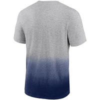 Men's Fanatics Heathered Gray/Navy New England Patriots Team Ombre T-Shirt
