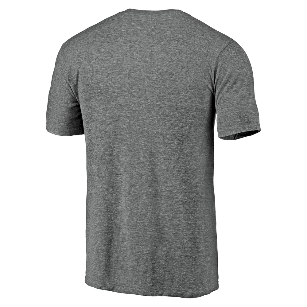 T-shirt pour hommes Fanatics Branded Heathered Grey New England Patriots Team Block Party Square Off Tri-Blend