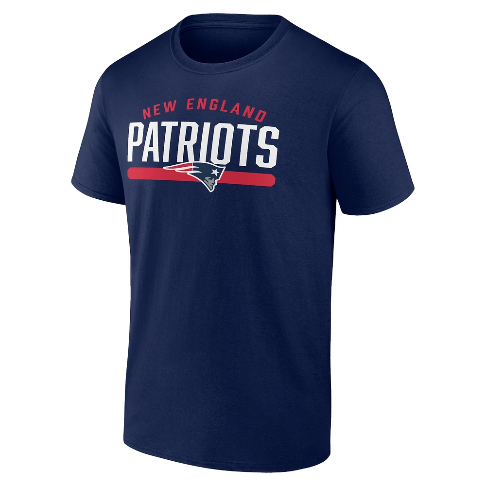 Men's Fanatics Navy New England Patriots Big & Tall Arc and Pill T-Shirt