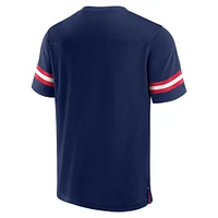 Men's Fanatics  Navy New England Patriots Jersey Tackle V-Neck T-Shirt