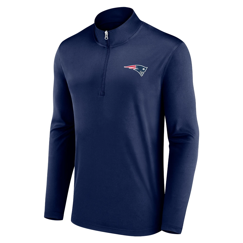 Men's Fanatics Navy New England Patriots Underdog Quarter-Zip Jacket