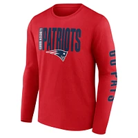 Men's Fanatics Red New England Patriots Vision Long Sleeve T-Shirt