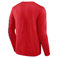 Men's Fanatics Red New England Patriots Vision Long Sleeve T-Shirt