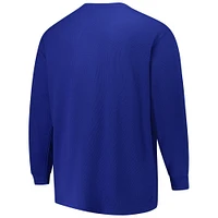 Men's Fanatics Royal New England Patriots Big & Tall Throwback Thermal Long Sleeve T-Shirt