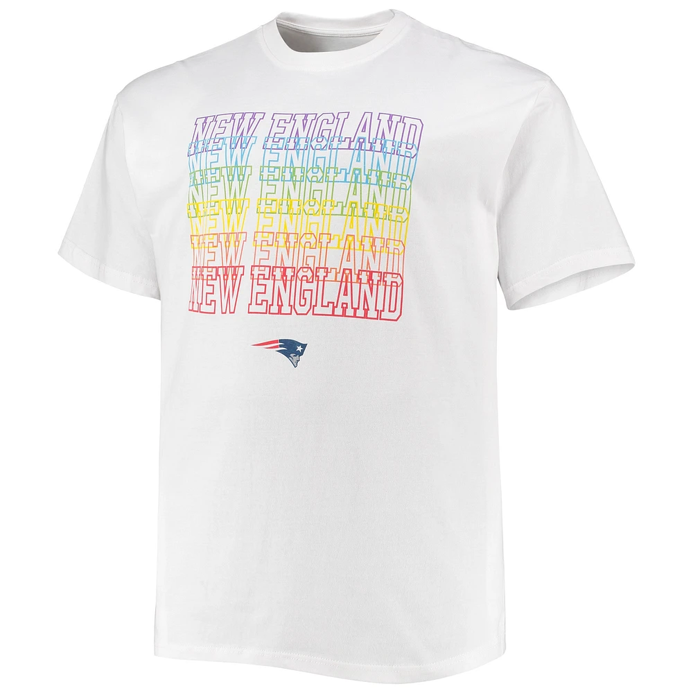 Men's Fanatics White New England Patriots Big & Tall City Pride T-Shirt