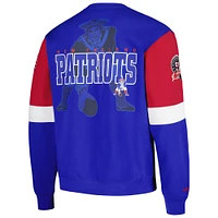 Men's Mitchell & Ness Royal New England Patriots Big Tall Fleece Pullover Sweatshirt