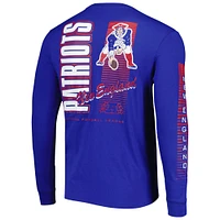 T-shirt à manches longues pour homme Mitchell & Ness Royal New England Patriots Gridiron Classics