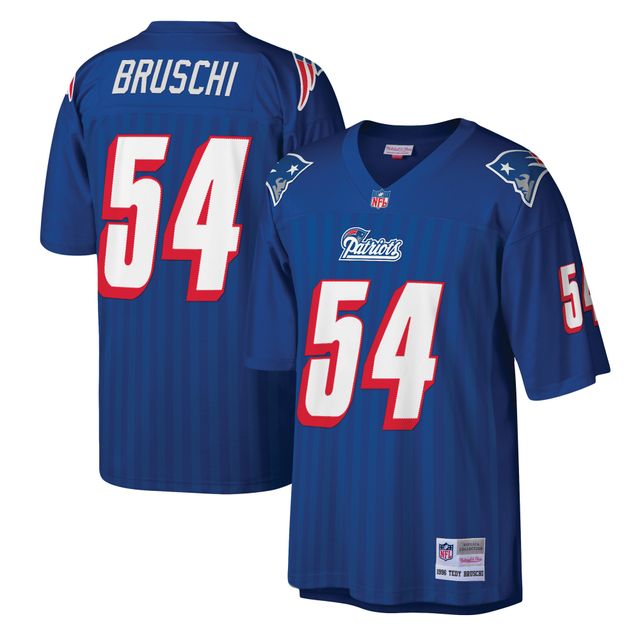 Maillot réplique Mitchell & Ness Tedy Bruschi Royal New England Patriots Legacy pour hommes