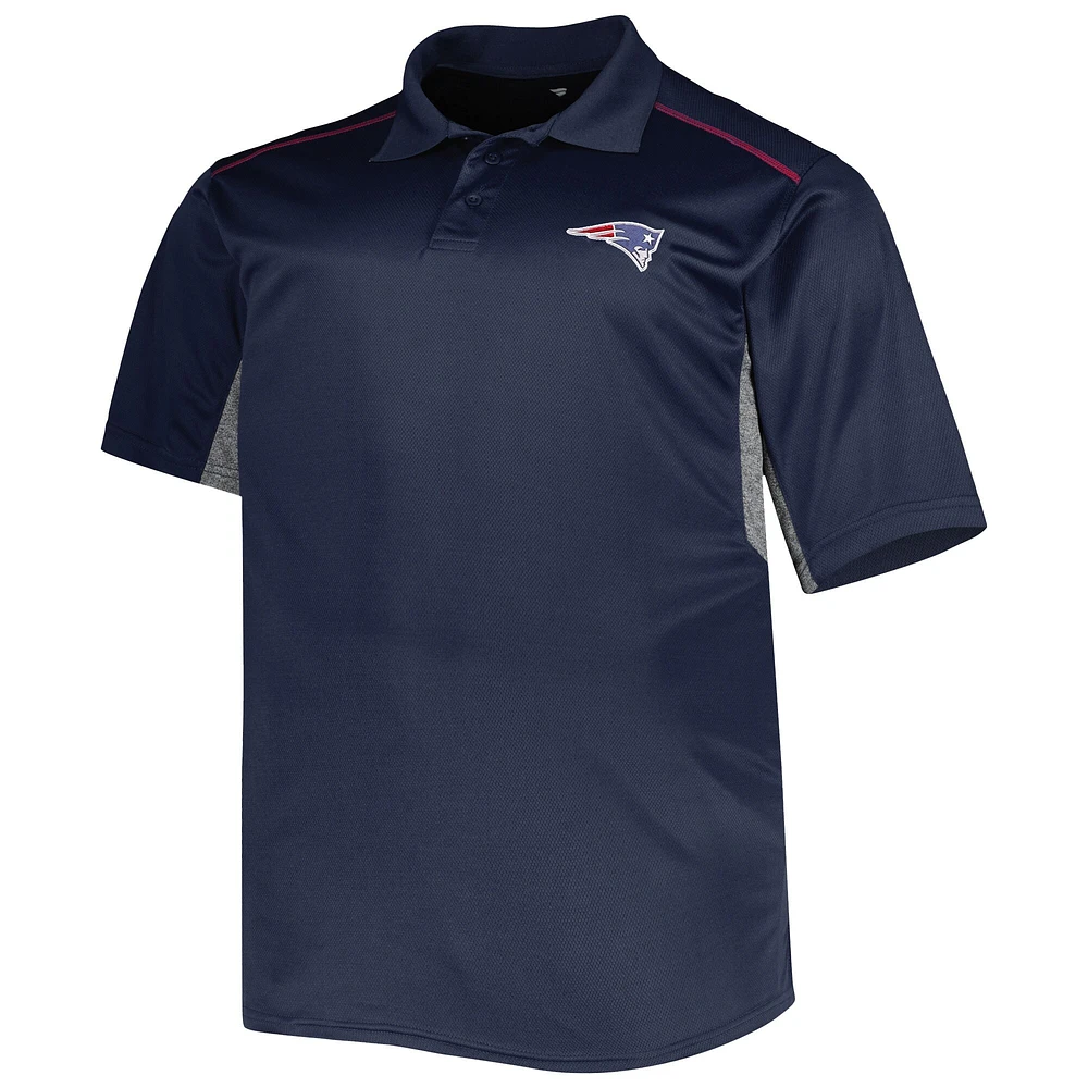 Men's Navy New England Patriots Big & Tall Team Color Polo