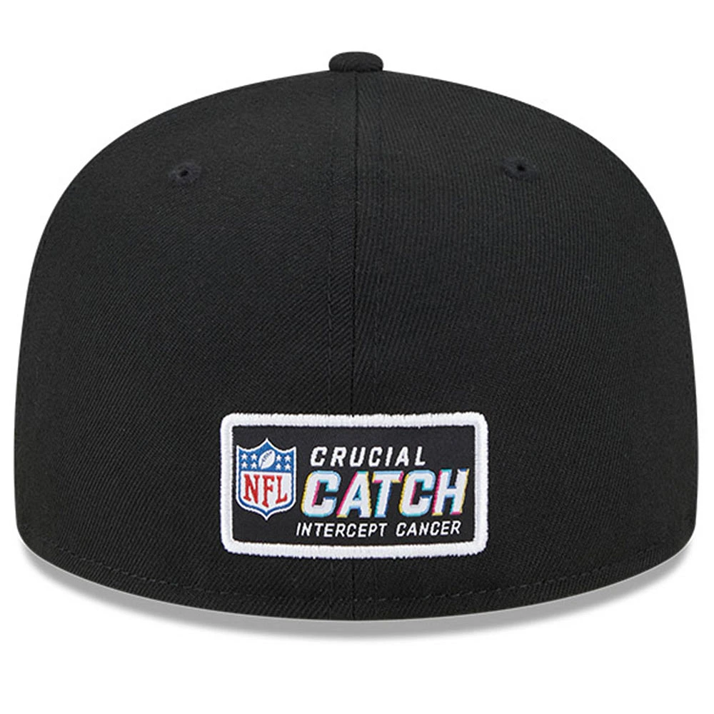 Men's New Era  Black England Patriots 2023 NFL Crucial Catch 59FIFTY Fitted Hat