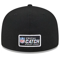 Men's New Era  Black England Patriots 2023 NFL Crucial Catch 59FIFTY Fitted Hat