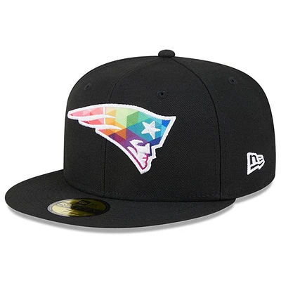 Men's New Era  Black England Patriots 2023 NFL Crucial Catch 59FIFTY Fitted Hat
