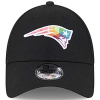 Men's New Era  Black New England Patriots 2023 NFL Crucial Catch 9FORTY Adjustable Hat
