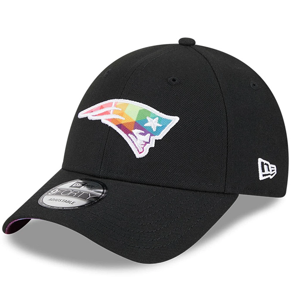 Men's New Era  Black New England Patriots 2023 NFL Crucial Catch 9FORTY Adjustable Hat