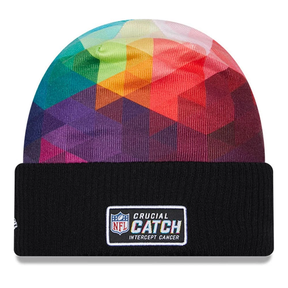 Men's New Era  Black New England Patriots 2023 NFL Crucial Catch Cuffed Knit Hat