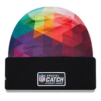 Men's New Era  Black New England Patriots 2023 NFL Crucial Catch Cuffed Knit Hat
