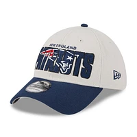 Casquette Flex New England Patriots 2023 NFL Draft 39THIRTY crème Era pour homme