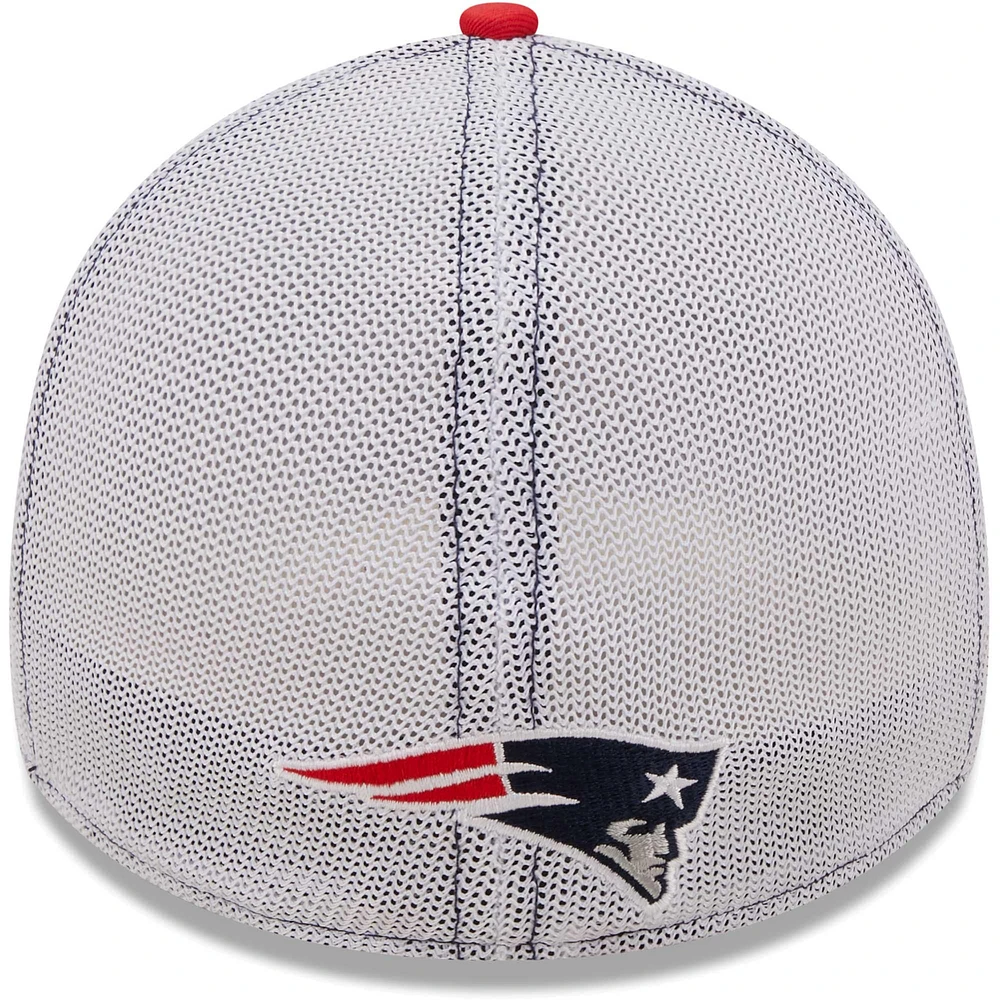 Men's New Era Navy/Red England Patriots Team Banded 39THIRTY - Flex Hat