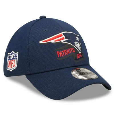 Casquette flex 39THIRTY Coaches New Era pour homme bleu marine Patriots de la Nouvelle-Angleterre 2022