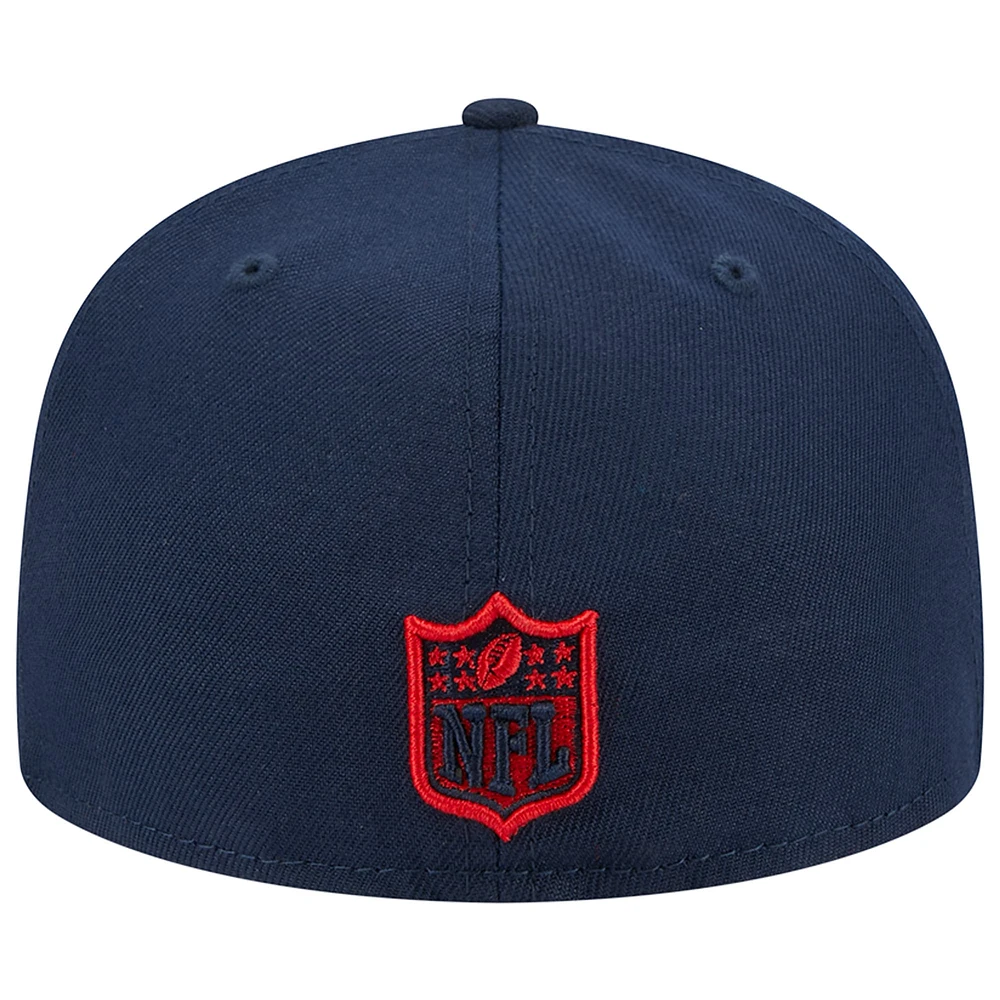 Casquette ajustée New Era bleu marine England Patriots Main 59FIFTY pour homme