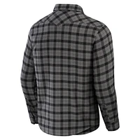 Chemise boutonnée à manches longues en flanelle grise New England Patriots pour homme de la collection NFL x Darius Rucker par Fanatics