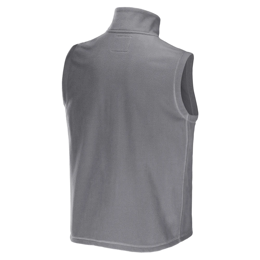 Men's NFL x Darius Rucker Collection by Fanatics Gray New England Patriots Polar Fleece Full-Zip Vest