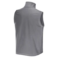 Men's NFL x Darius Rucker Collection by Fanatics Gray New England Patriots Polar Fleece Full-Zip Vest