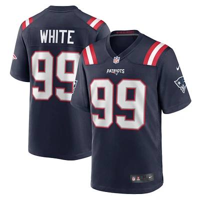 Maillot de match l'équipe Nike des New England Patriots pour homme, bleu marine