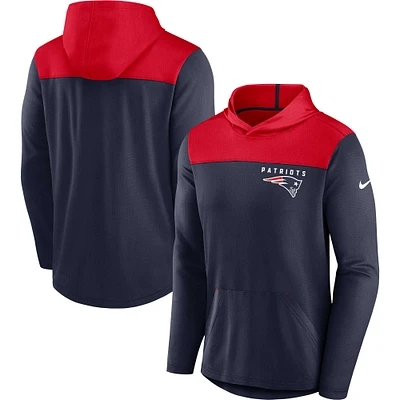 Men's Nike Navy/Red New England Patriots Athletic Lockup Pullover Hoodie