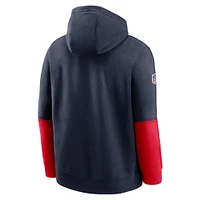Men's Nike Navy New England Patriots 2024 Sideline Club Pullover Hoodie