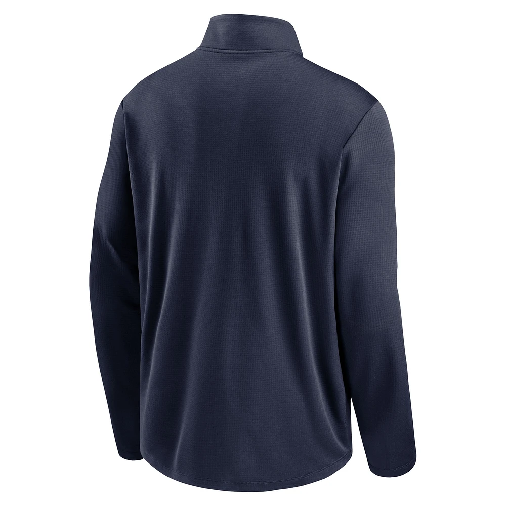 Men's Nike Navy New England Patriots Pacer Performance Quarter-Zip Top