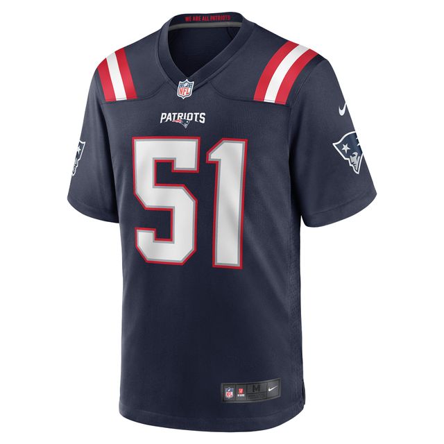 Maillot de match Nike Ronnie Perkins des New England Patriots pour homme, bleu marine