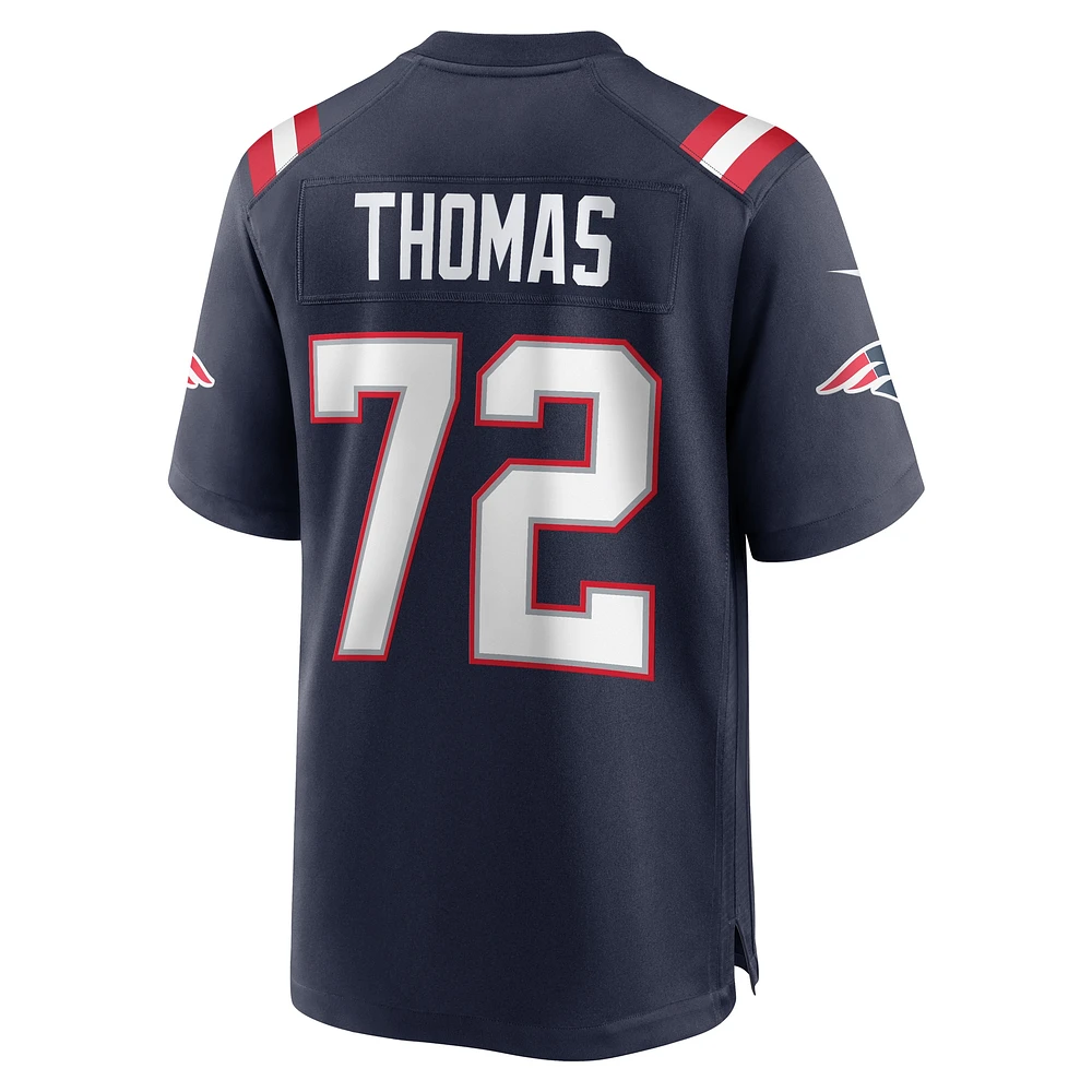 Men's Nike Zach Thomas  Navy New England Patriots Game Jersey