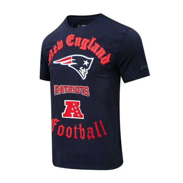 T-shirt Pro Standard Navy New England Patriots Old English pour homme